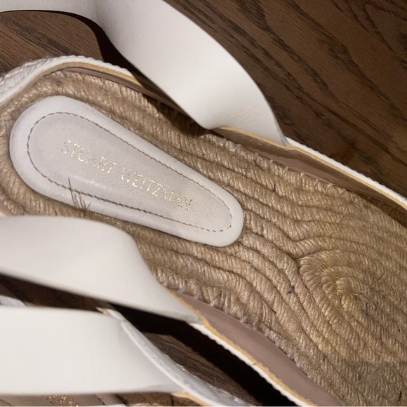 Stuart Weitzman Women's Toga Espadrilles In Off White Soft Grained Calfs… - Picture 4 of 11